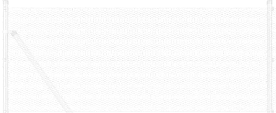 vidaXL Εξαγωνικός φράχτης Ασημί 0.5 x 50 μ. Γαλβανισμένος χάλυβας