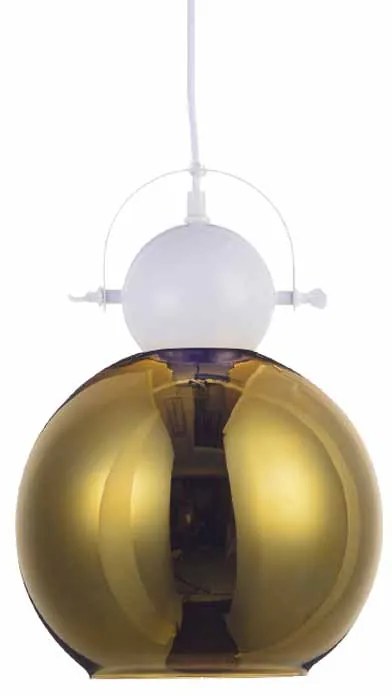 Φωτιστικό Οροφής Μονόφωτο Aca KS081225BW Brass/White