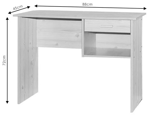 Γραφείο εργασίας-συρταριέρα Michael wenge 88x45x72εκ 88x45x72 εκ.