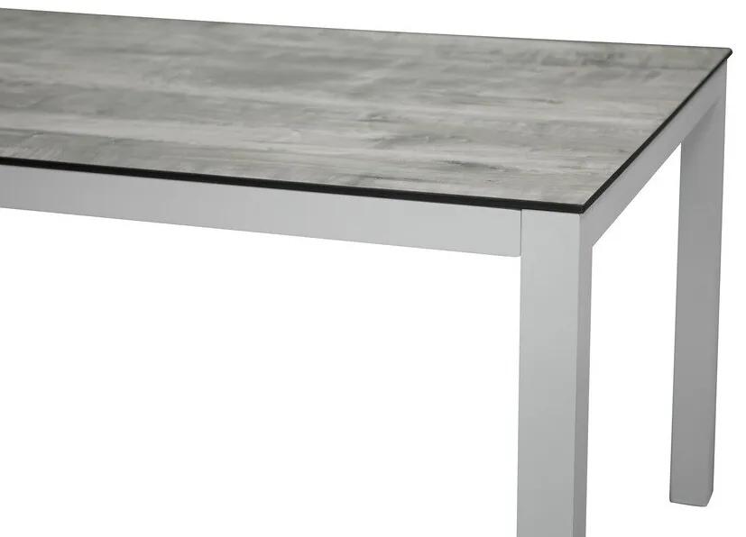 Τραπέζι εξωτερικού χώρου Dallas 669, HPL, 75x100cm, 38 kg, Γκρι, Άσπρο, Μέταλλο | Epipla1.gr