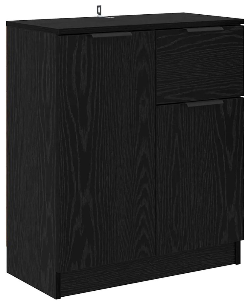 vidaXL Πλαϊνό γραφείο Μαύρη δρυς 60 x 30 x 70 εκ. Επεξεργασμένο ξύλο
