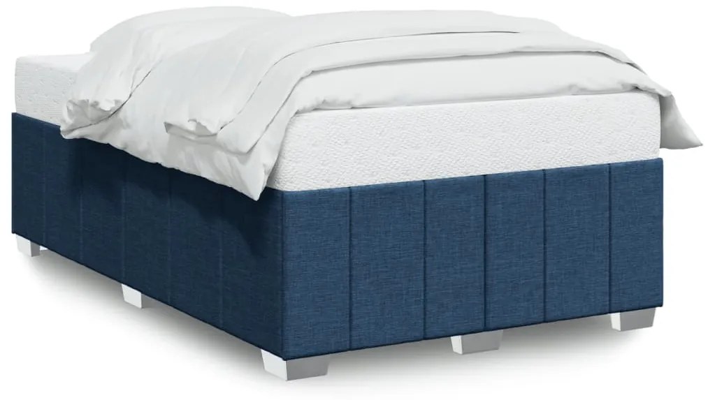 vidaXL Πλαίσιο κρεβατιού χωρίς στρώμα μπλε 120x200cm ύφασμα