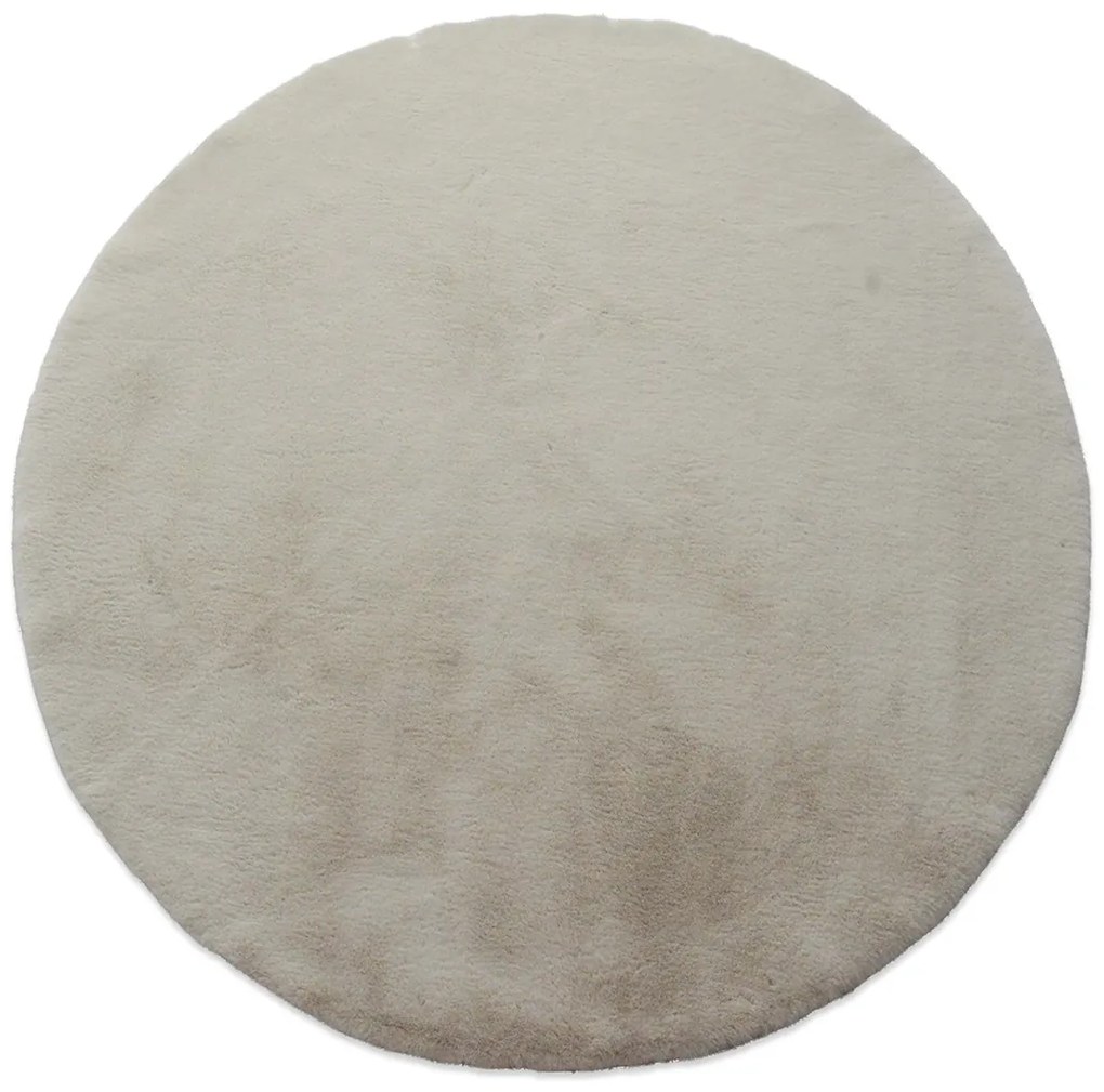 Γούνινο Στρογγυλό Χαλί (Φ160) New Plan Puffy FC3 Beige