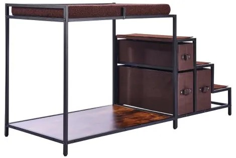 VEVOR Pet Bunk Bed Dog/Cat Window Perch with Stairs Storage Medium Size