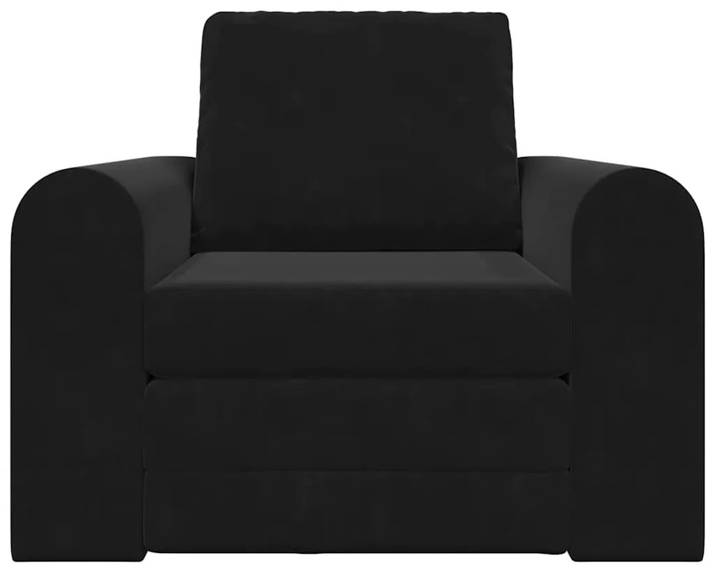 vidaXL Καθίσμα Σαλονιού Κρεβάτι 2-in-1 Μαύρο 98x71x83 εκ. Βελούδο