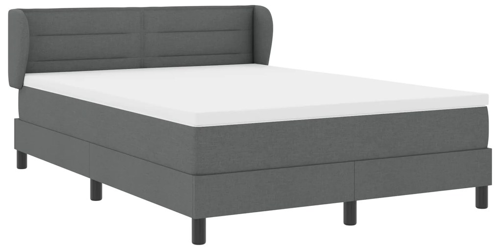 vidaXL Κρεβάτι με Στρώμα Σουπλά Γκρι 160x200 εκ. Υφασμάτινο