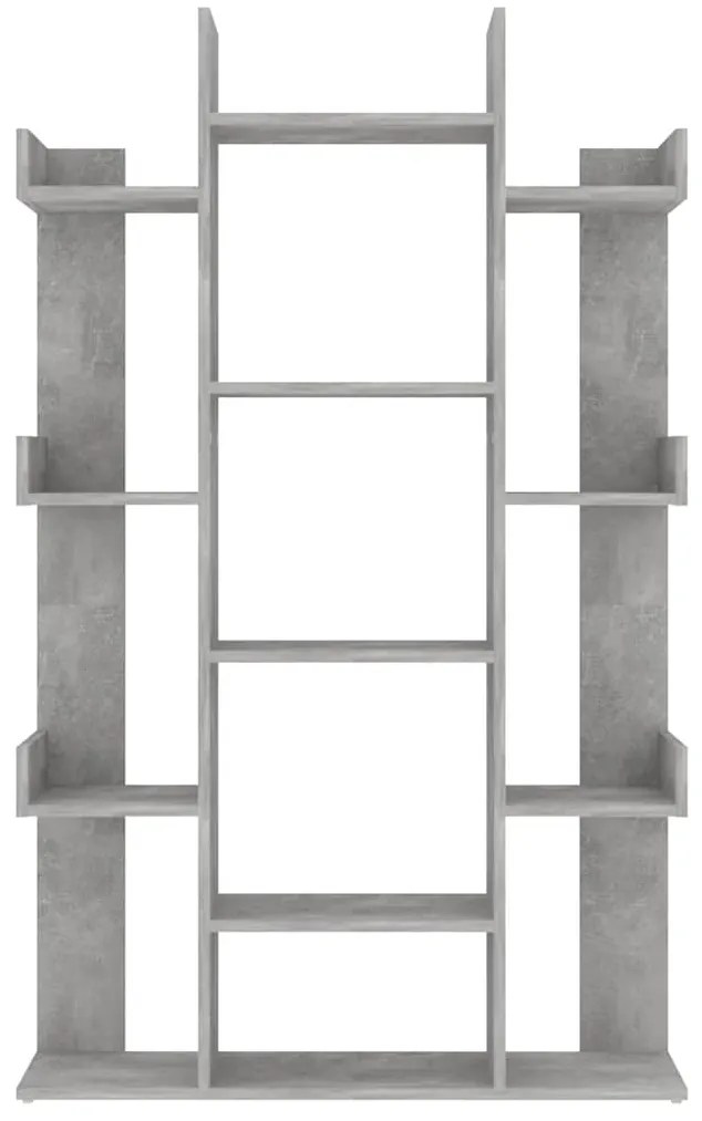 vidaXL Βιβλιοθήκη Γκρι Σκυροδέματος 86x25,5x140 εκ. από Επεξ. Ξύλο