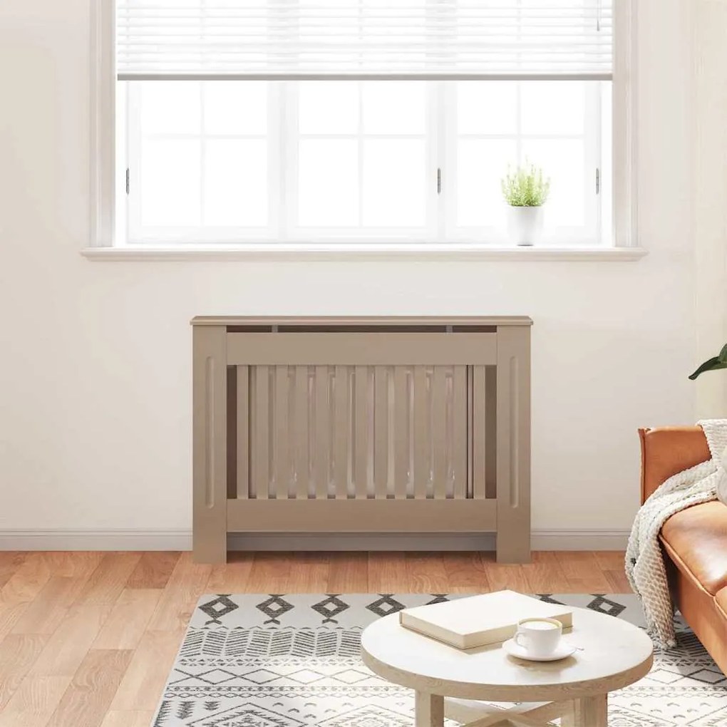 vidaXL Κάλυμμα Καλοριφέρ 2 pcs Καφέ 112x19x81.5 εκατοστά Μηχανικά ξύλο