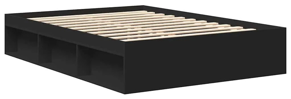 vidaXL Πλαίσιο Κρεβατιού Μαύρο 150 x 200 εκ. King Size