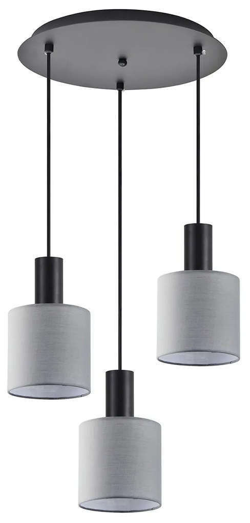 Φωτιστικό Οροφής Τρίφωτο Homelighting 77-8516 Black/Grey
