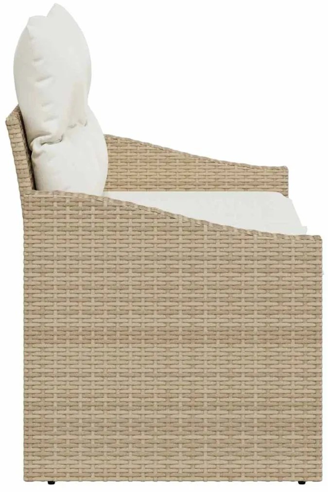 vidaXL Καναπές Κήπου με μαξιλάρι 123 x 62 x 69 εκ συνθετικό ρατάν