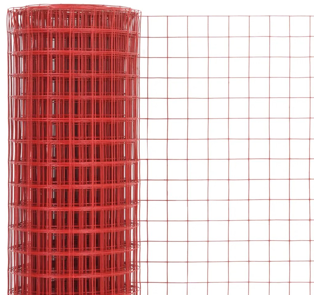 vidaXL Συρματόπλεγμα Κόκκινο 10x0,5 μ. Ατσάλι με Επικάλυψη PVC