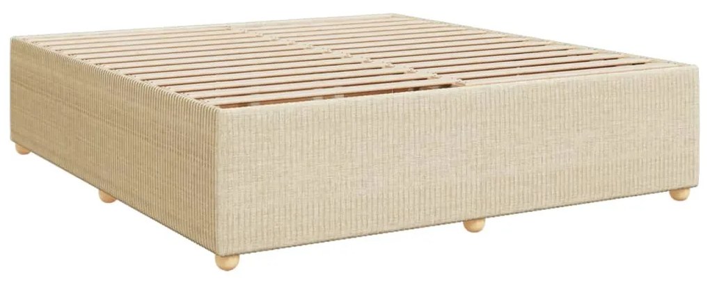 ΚΡΕΒΑΤΙ BOXSPRING ΜΕ ΣΤΡΩΜΑ ΚΡΕΜ 200X200 ΕΚ. ΥΦΑΣΜΑΤΙΝΟ 3289875