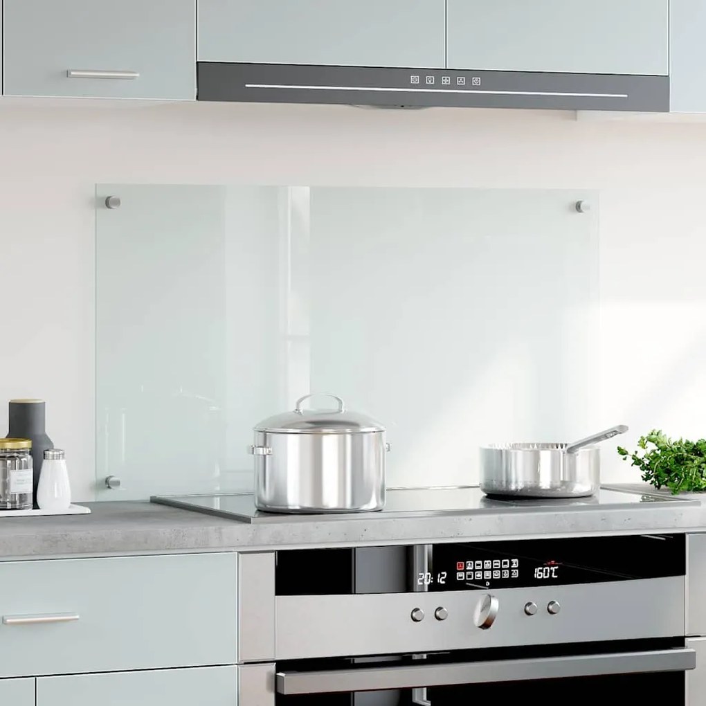 vidaXL Πλάτη Κουζίνας Διαφανής 90 x 50 εκ. από Ψημένο Γυαλί