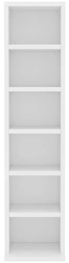 vidaXL Έπιπλο για CD Λευκό 21 x 20 x 88 εκ. από Επεξεργασμένο Ξύλο