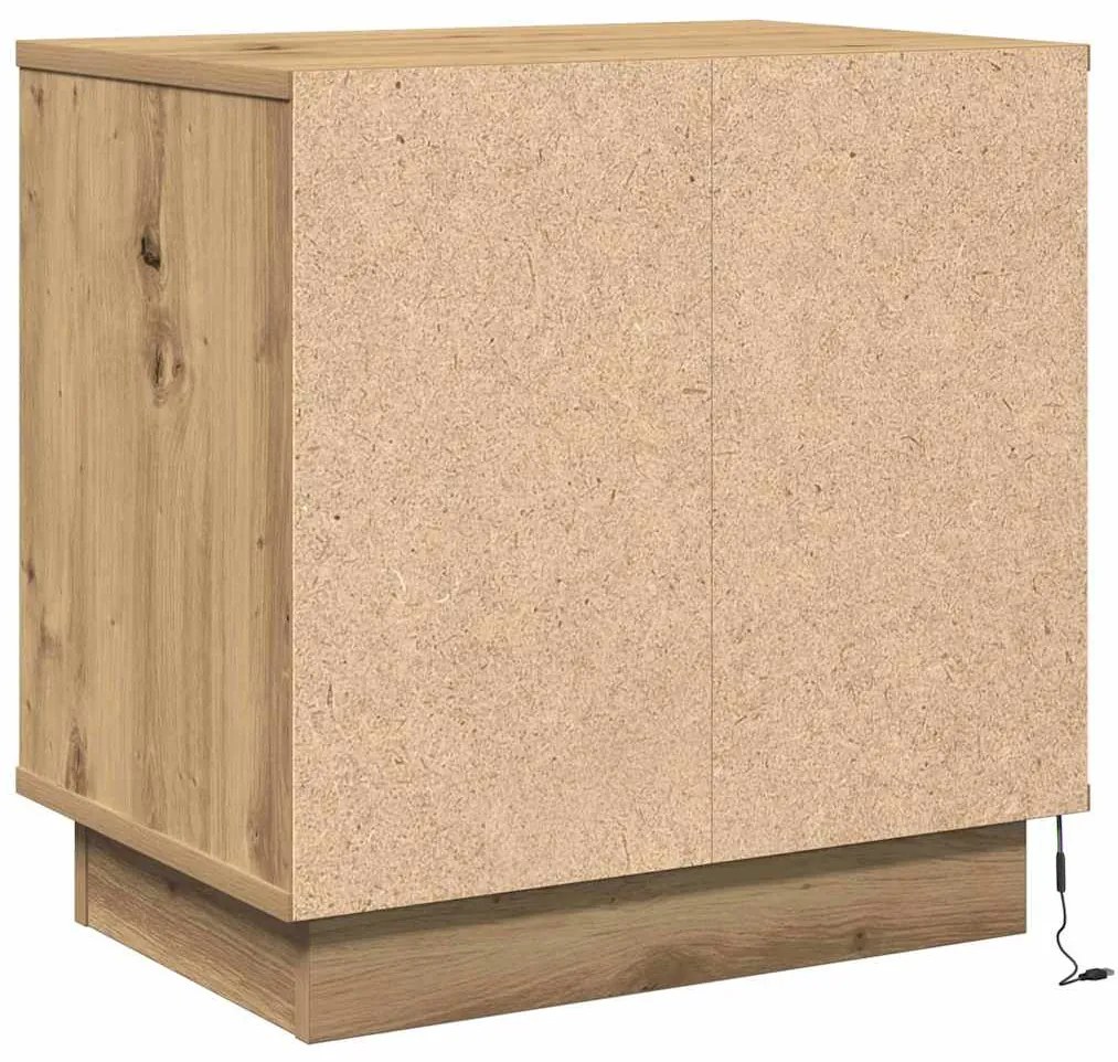 vidaXL Κομοδίνο με artisan δρυς 50 x 34.5 x 50 εκ. Επεξεργασμένο ξύλο