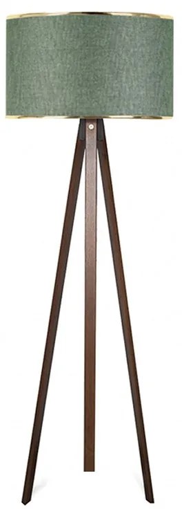 Megapap Φωτιστικό Δαπέδου Rosling Mdf/Ύφασμα Pvc Καρυδί/Κυπαρισσί 38x21x140εκ.