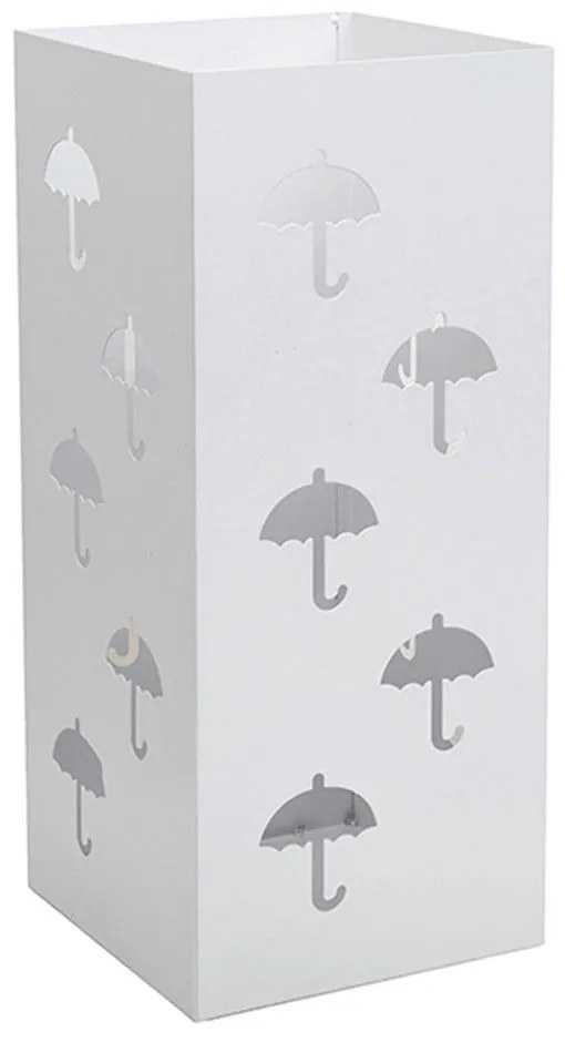 Ομπρελοθήκη Τετράγωνη 25-033 22x22x50cm Matte White Pam&amp;Co Stainless Steel