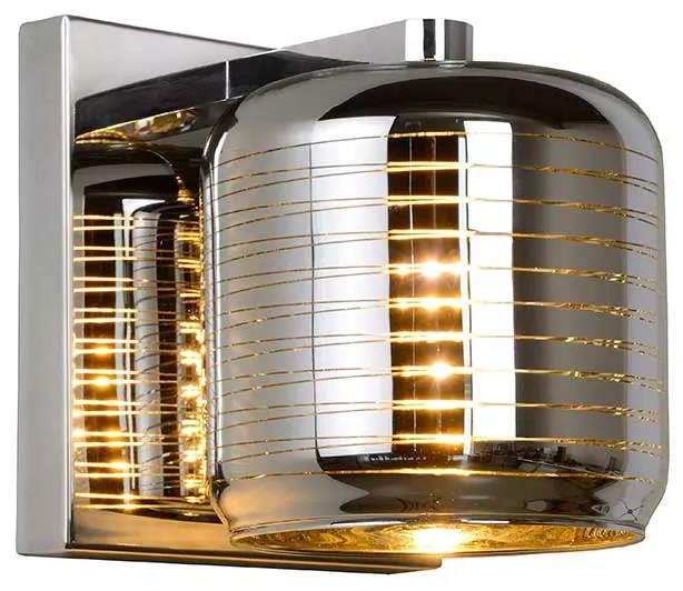 Φωτιστικό Επίτοιχο Lucide 70284-01-11 ERYN Χρώμιο (Chrome)|Χρυσό Χρώμα (Gold Coloured)