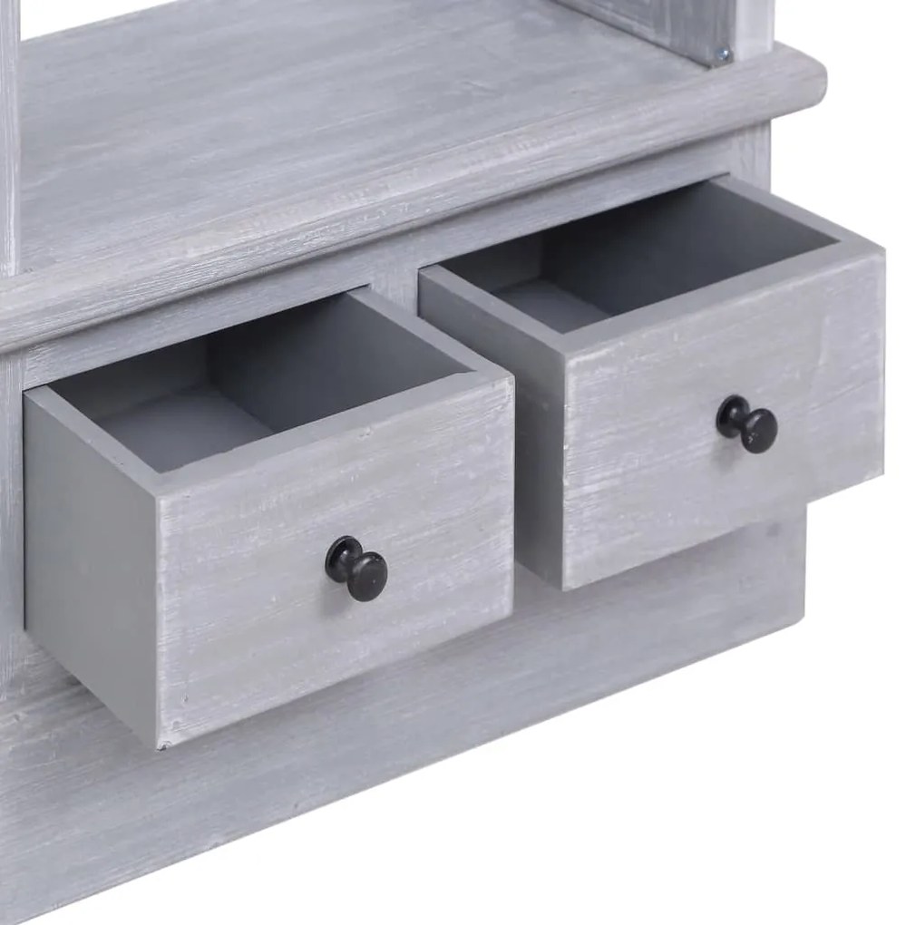 vidaXL Βιτρίνα 60 x 30 x 175 εκ. από Μασίφ Μαόνι