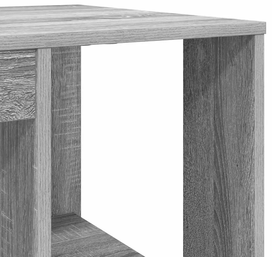 vidaXL Γραφείο Γκρίζο Σονομα 130 x 50.5 x 75 εκ Επεξεργασμένο ξύλο