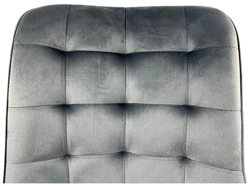 Καρέκλα Τραπεζαρίας ArteLibre BRISA Γκρι/Μαύρο Βελούδο/Μέταλλο 53x60x85cm