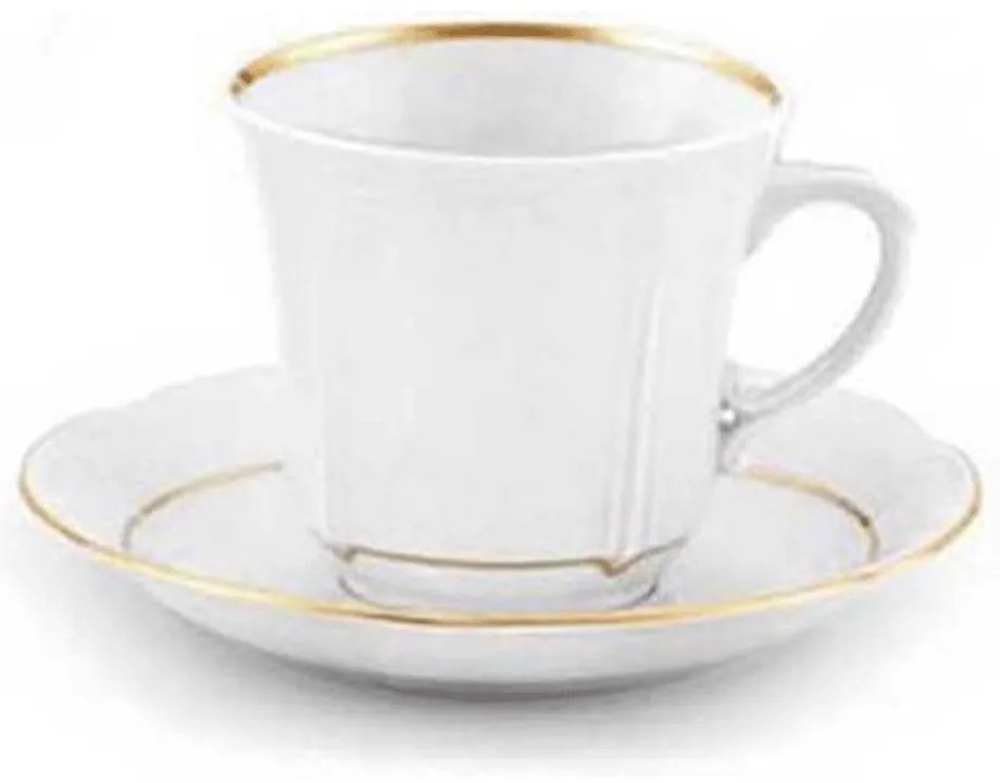 Φλυτζάνι Τσαγιού Kamelia 41.001.16G White-Gold Cryspo Trio Πορσελάνη