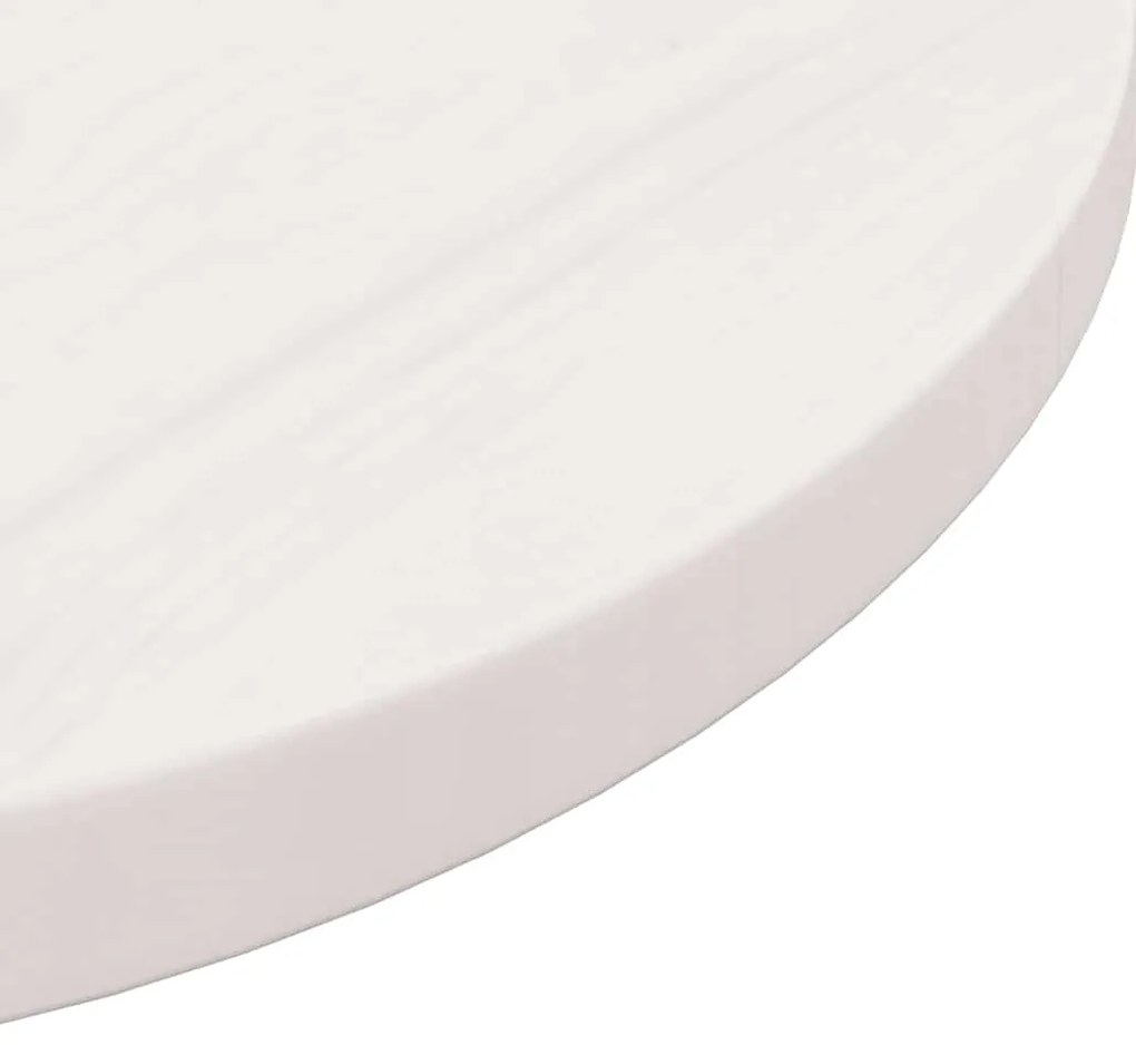 vidaXL Επιφάνεια Τραπεζιού Λευκή Ø60x2,5 εκ. από Μασίφ Ξύλο Πεύκου