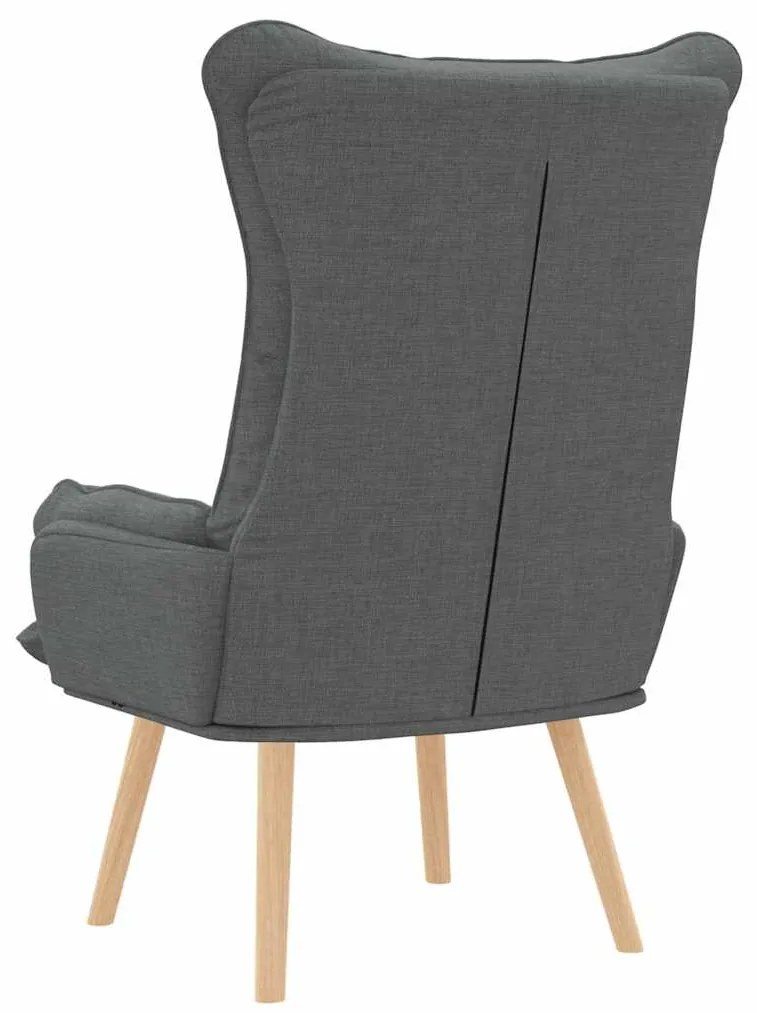 vidaXL Χαλαρωτική Πολυθρόνα Σκούρο γκρι 69 x 74 x 93 εκ. ύφασμα
