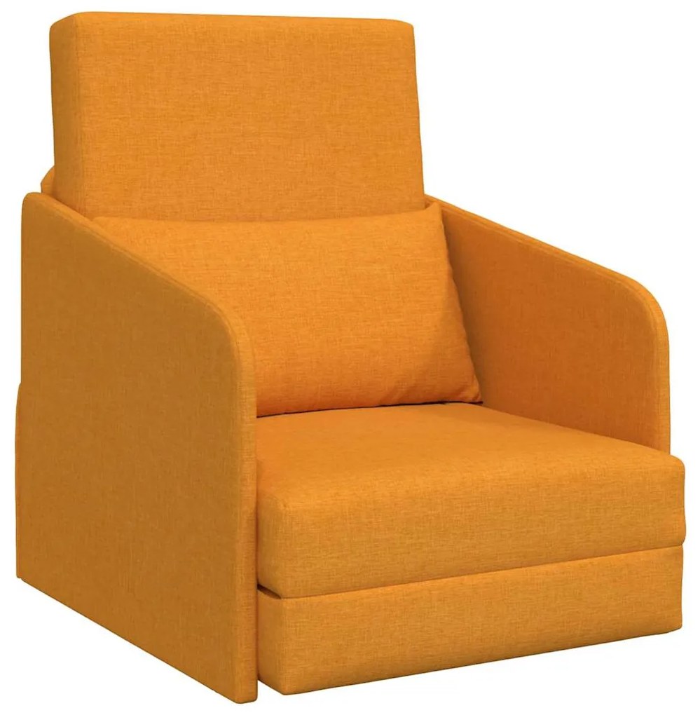 vidaXL Κρεβάτι καναπές Σκούρο κίτρινο 65 x 80 x 83 εκ. ύφασμα