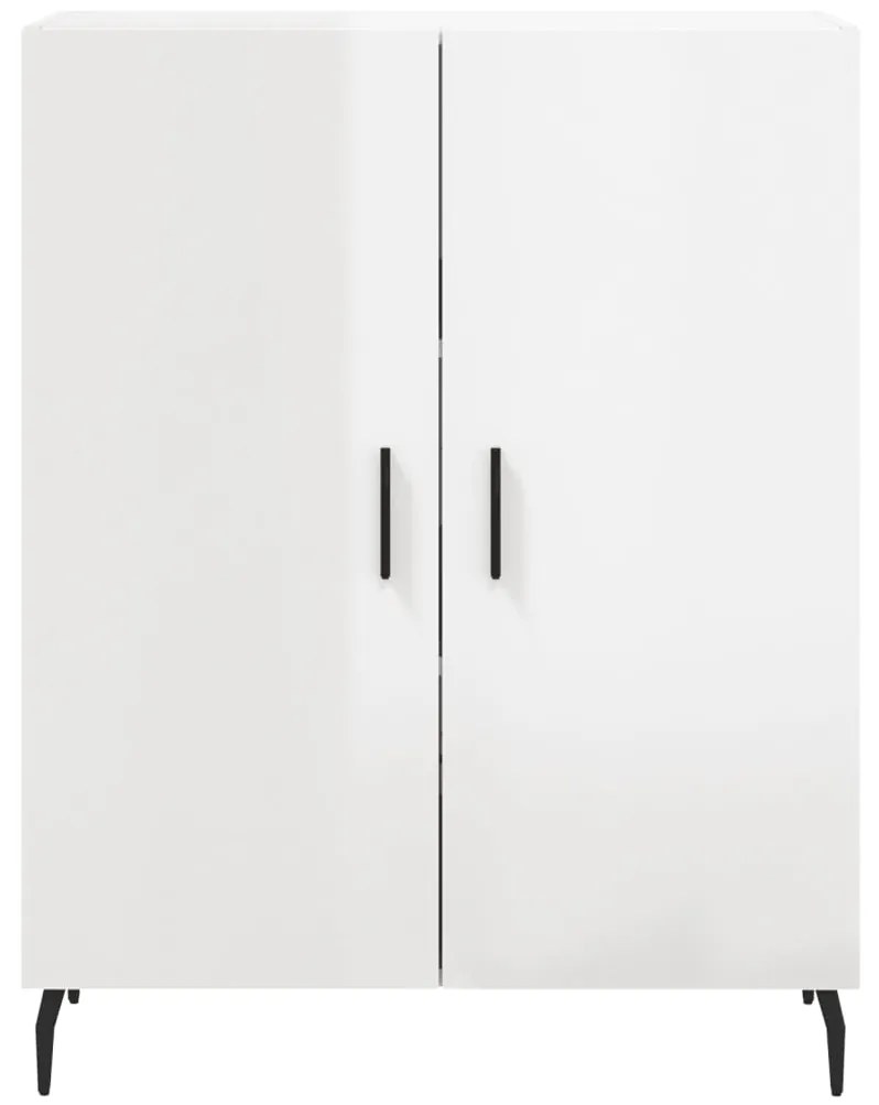 vidaXL Ντουλάπι Γυαλιστερό Λευκό 69,5x34x90 εκ. Επεξεργασμένο Ξύλο