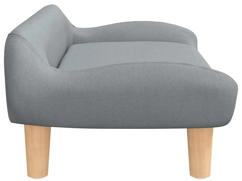 vidaXL Κρεβάτι Σκύλου Ανοιχτό Γκρι 70 x 40 x 24 εκ. Υφασμάτινη