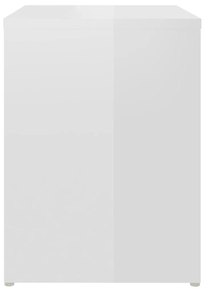 vidaXL Κομοδίνα 2 τεμ. Γυαλιστερό Λευκό 40 x 30 x 40 εκ. Μοριοσανίδα