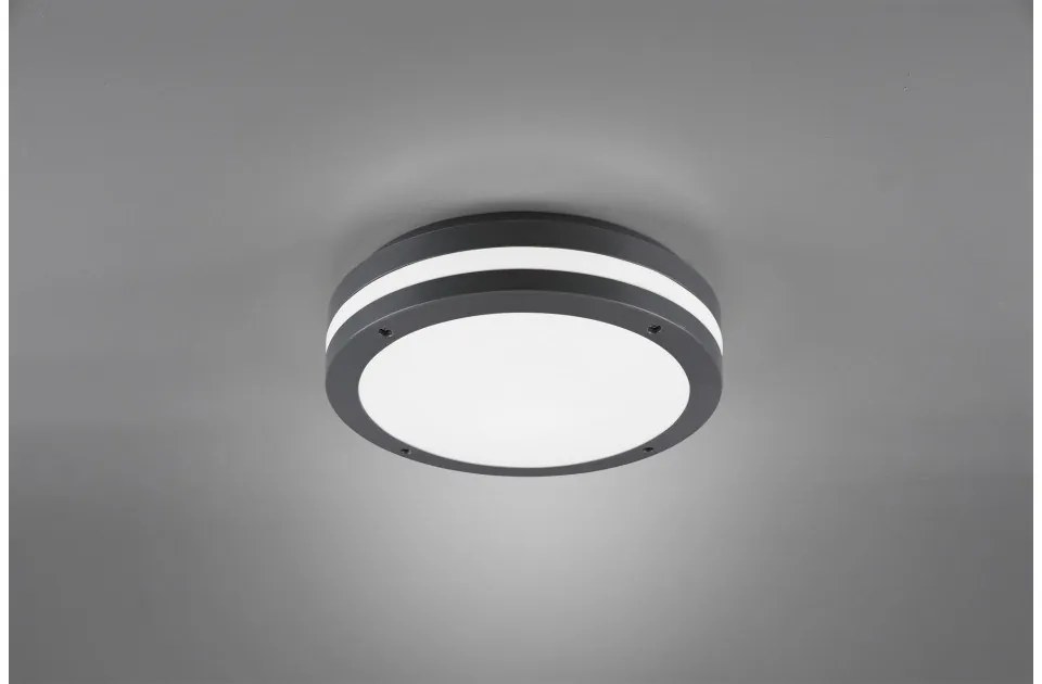 Πλαφονιέρα Φωτιστικό Οροφής LED 11W IP54 3000K Kendal R62151142 Trio Lighting-R62151142-Ανθρακί R62151142