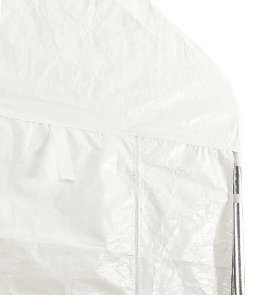 Κιόσκι με Τέντα Λευκό 11,15 x 5,88 x 3,75 μ. από Πολυαιθυλένιο - Λευκό