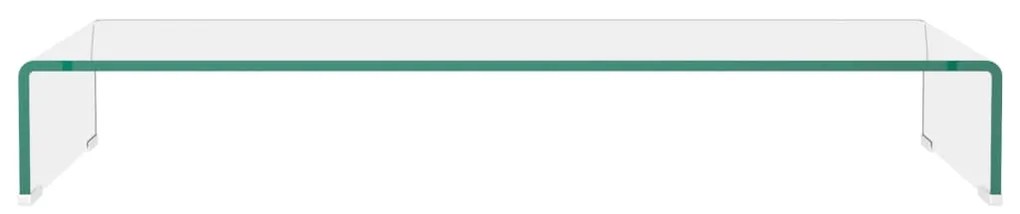 vidaXL Βάση Τηλεόρασης/Οθόνης Διάφανη 90 x 30 x 13 εκ. Γυάλινη
