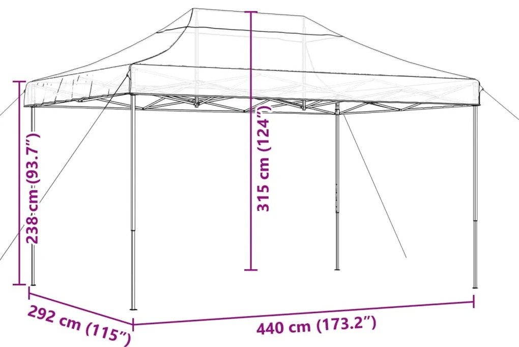 ΤΕΝΤΑ ΕΚΔΗΛΩΣΕΩΝ ΠΤΥΣΣΟΜΕΝΗ POP-UP ΜΠΟΡΝΤΟ 440X292X315 ΕΚ. 4004963