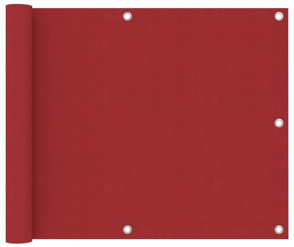 Διαχωριστικό Βεράντας Κόκκινο 75 x 500 εκ. Ύφασμα Oxford - Κόκκινο