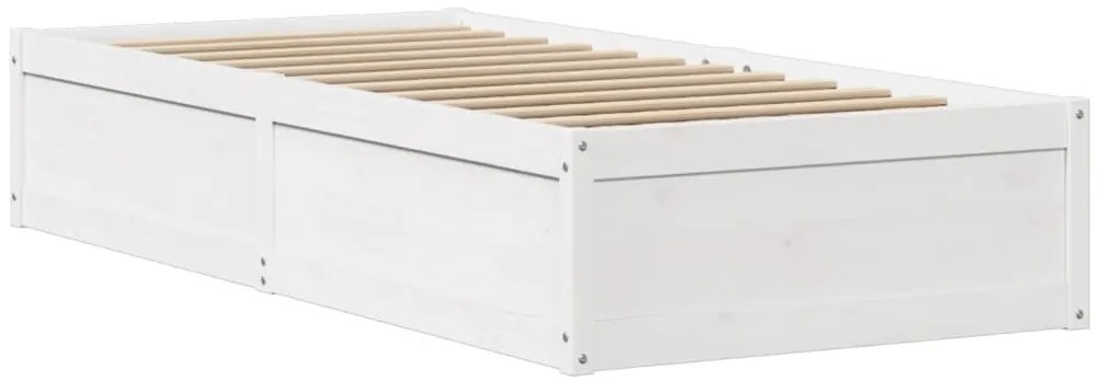 vidaXL Σκελετός Κρεβ. Χωρίς Στρώμα Λευκό 90x200 εκ Μασίφ Πεύκο