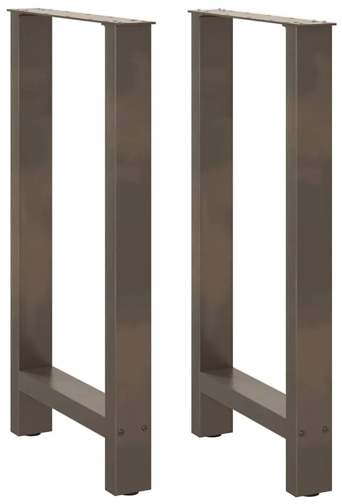 vidaXL Πόδια Τραπεζιού Μπαρ 2 τεμ. από Φυσικό Ατσάλι 40x(90-91) εκ. Ατσάλι