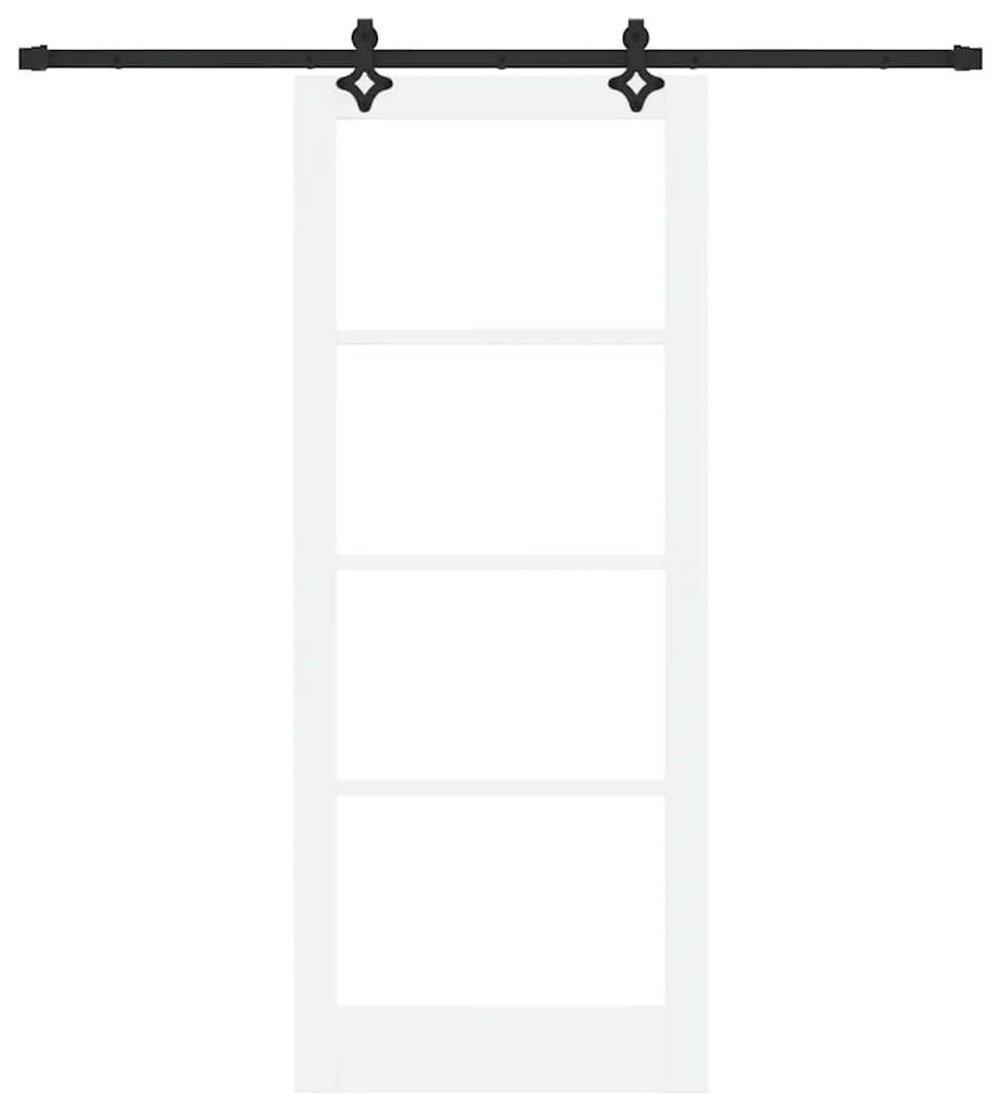 vidaXL Συρόμενη Πόρτα ORKDAL Λευκό 86 x 211 cm Ξύλο και μέταλλο