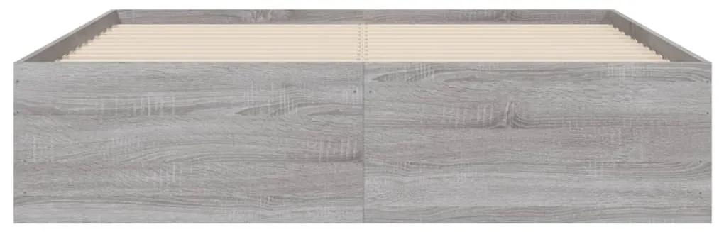vidaXL Πλαίσιο Κρεβατιού με συρτάρια Γκρι sonoma 120x200εκ. Επεξ. Ξύλο