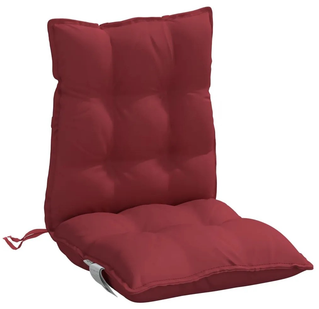 Μαξιλάρια Καρέκλας Χαμηλή Πλάτη 4 τεμ. Μπορντό Ύφασμα Oxford - Κόκκινο