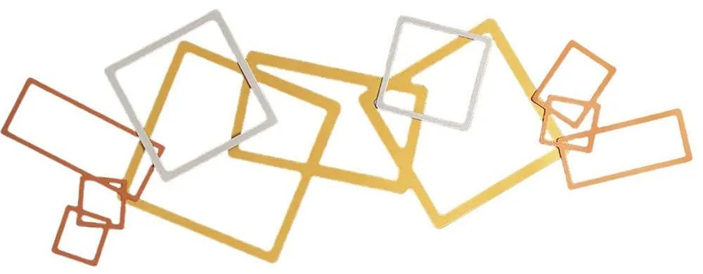 Διακοσμητικό Τοίχου 507ATP1214 45x116cm Multi-Gold Wallity Ατσάλι