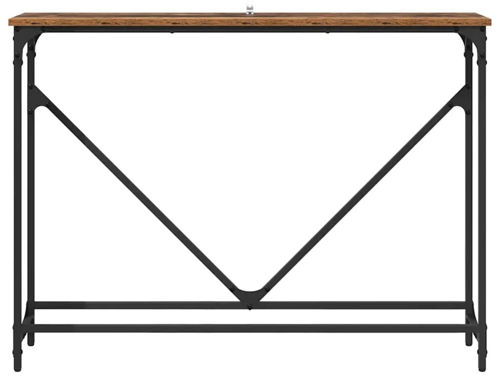 vidaXL Τραπέζι κονσόλας Παλιό Ξύλο 102 x 23 x 75 εκ Επεξεργασμένο ξύλο