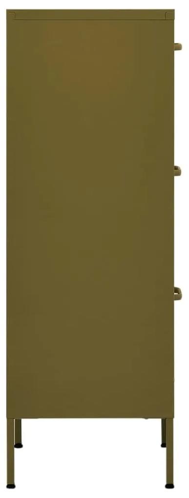 Ντουλάπι Αποθήκευσης Πράσινο Λαδί 42,5x35x101,5 εκ. από Ατσάλι - Πράσινο