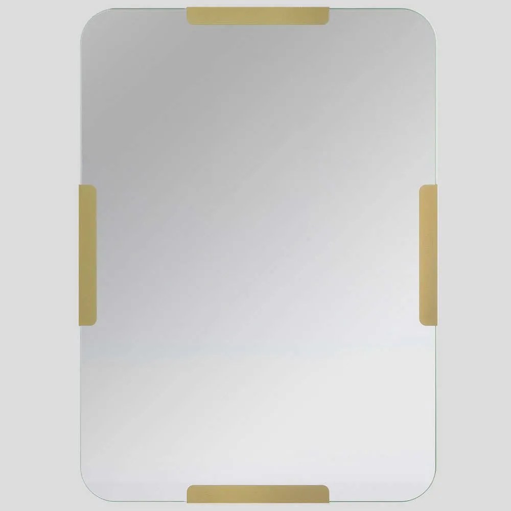 Καθρέπτης Τοίχου Pera 552NOS2337 50x70cm Gold Aberto Design Metal, Glass