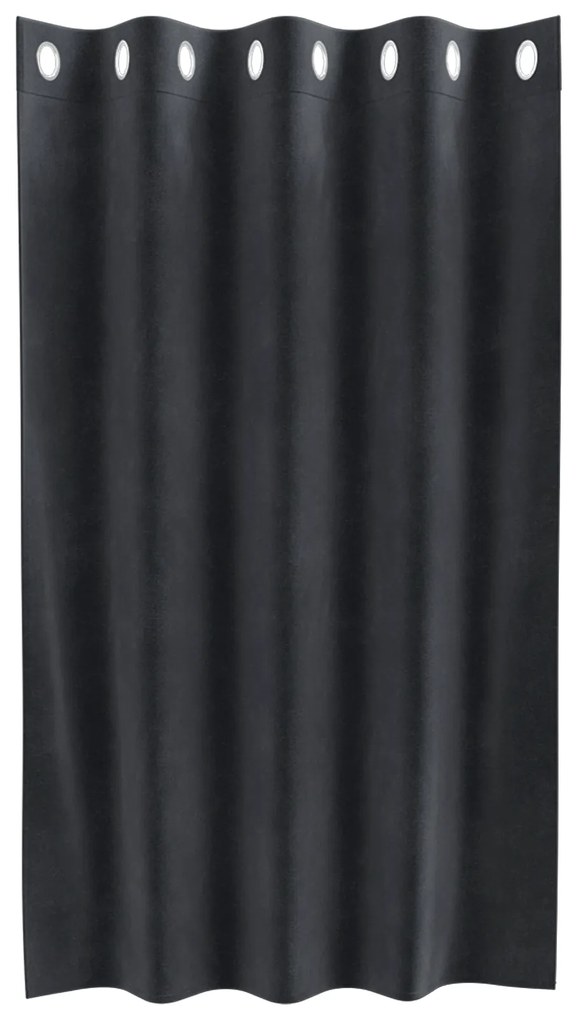 vidaXL Κουρτίνες με κουρτίνες 2 pcs Σκούρο γκρι 140 x 140 cm Βελούδο