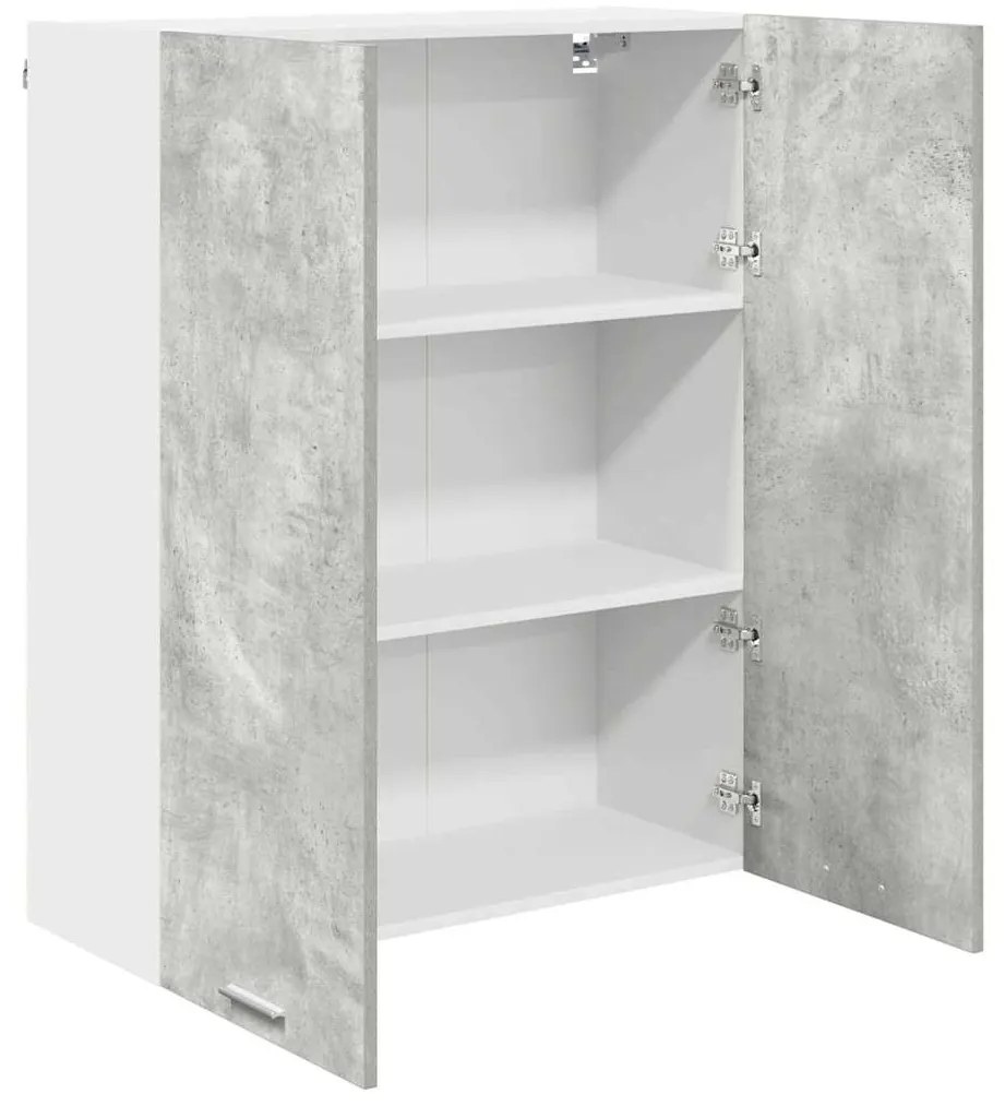 vidaXL Κρεμαστό ντουλάπι με πόρτα Σκυρόδεμα Γκρι 80 x 31 x 100 εκ.