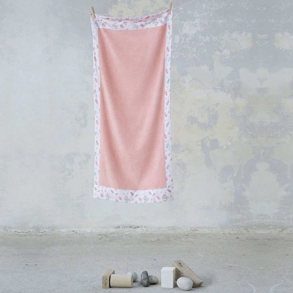 Πετσέτα Θαλάσσης - Cactolo Salmon Nima Θαλάσσης 70x140cm 100% Cotton